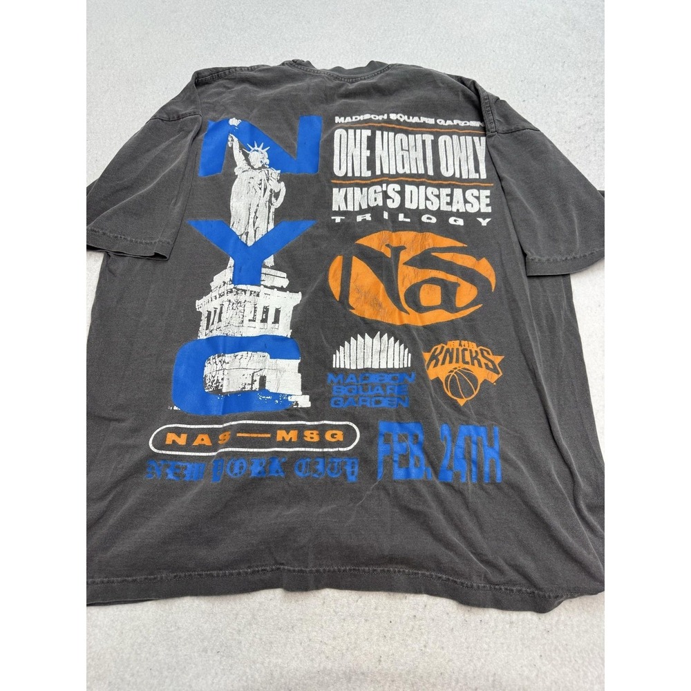 Nas One Night Only Shirt Mens XL Gray NYC Madison Square Garden Kings Disease